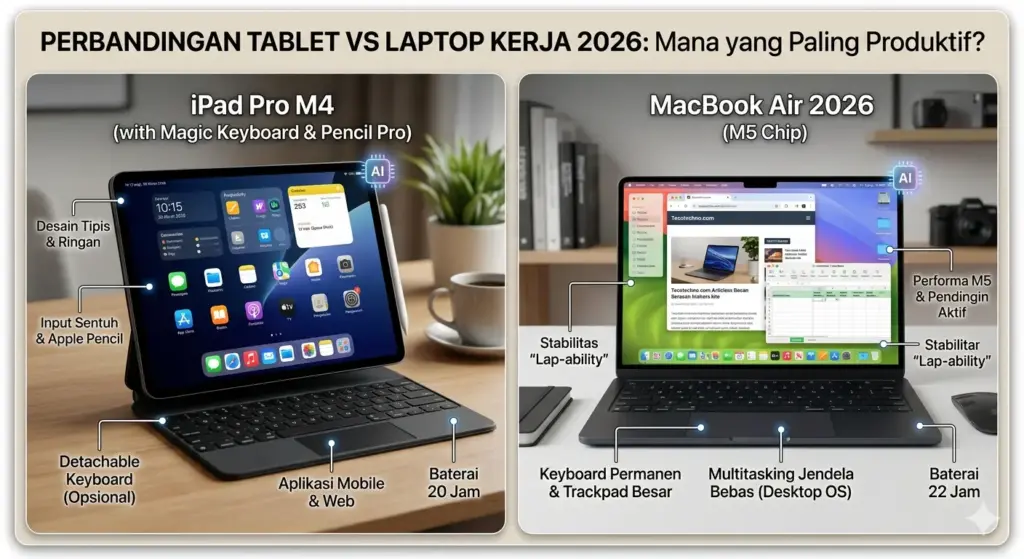 Tablet vs Laptop untuk Kerja