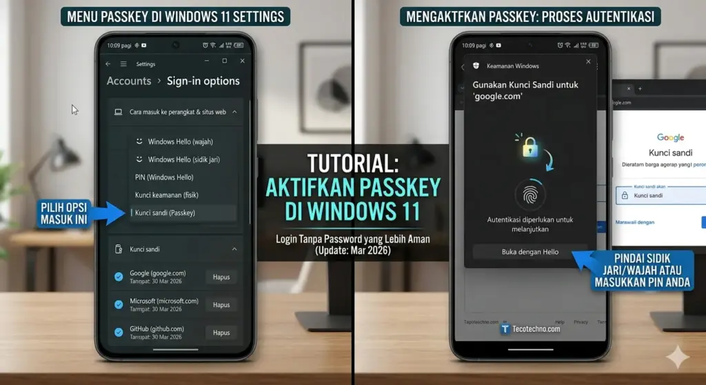 Mengaktifkan Passkey di Windows 11