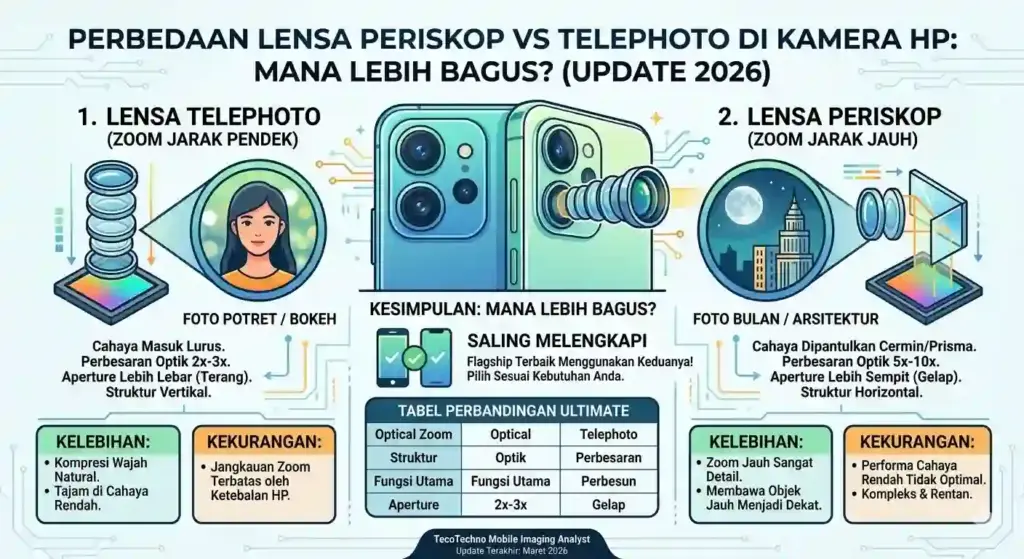 Perbedaan Lensa Periskop vs Telephoto di Kamera HP: Mana Lebih Bagus?