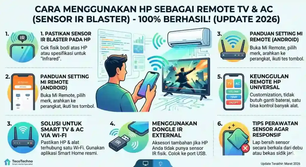 Cara Menggunakan HP sebagai Remote TV & AC (Sensor IR Blaster)