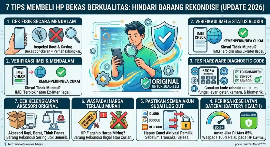 Tips Membeli HP Bekas Berkualitas agar Tidak Tertipu Barang Rekondisi