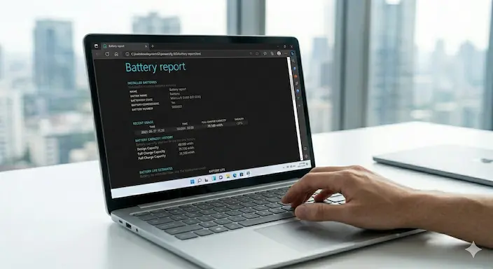 Cara Generate Battery Report