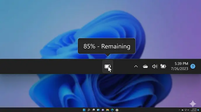 Persentase Battery Windows 11