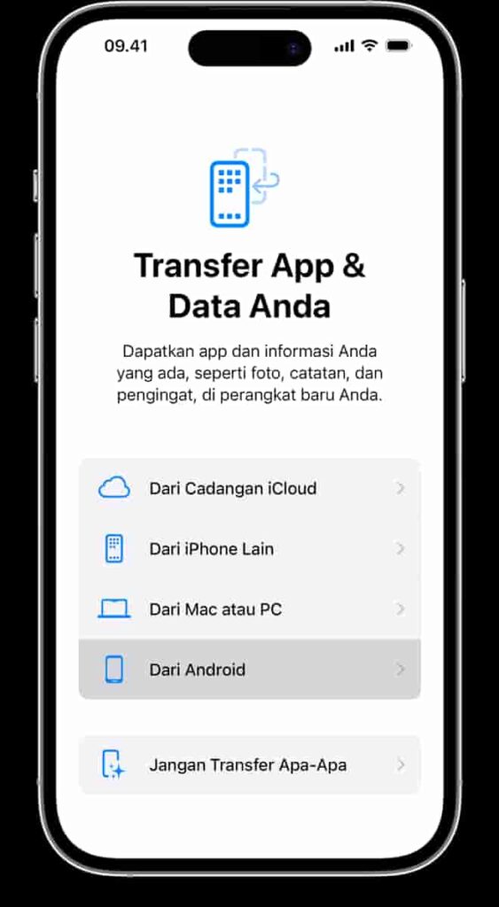 Cara Pindah Data dari Android ke iPhone