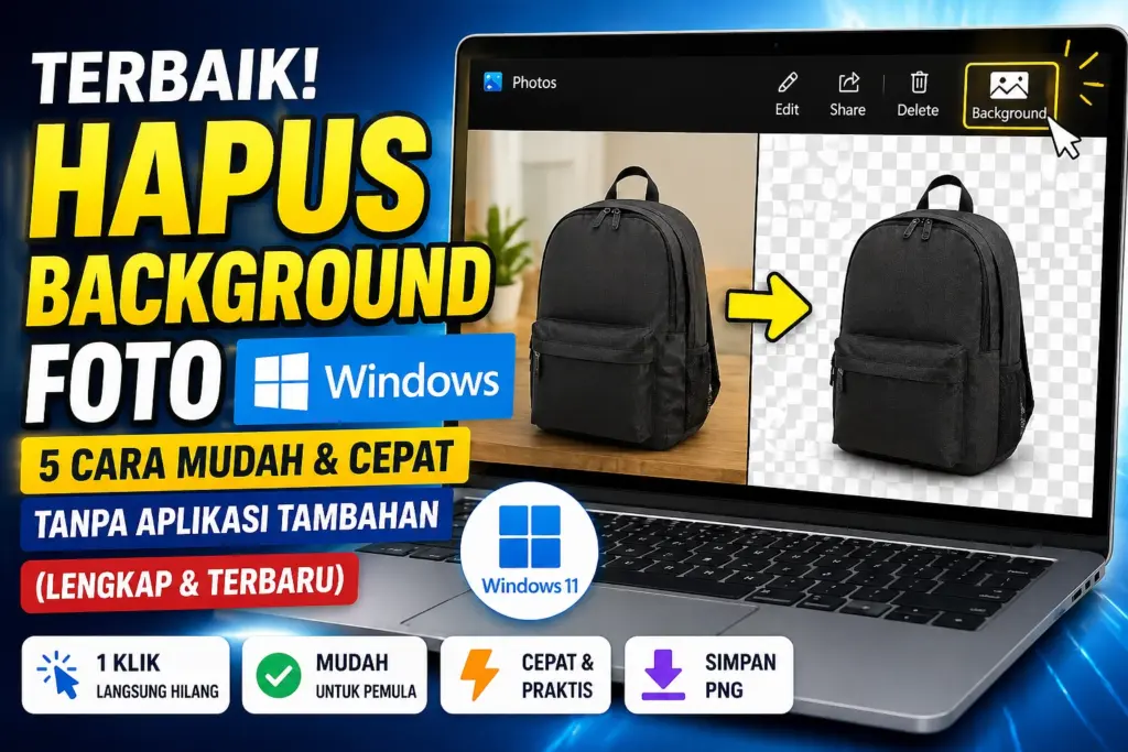 hapus background foto windows