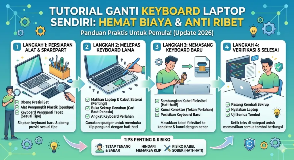 Tutorial Ganti Keyboard Laptop Sendiri
