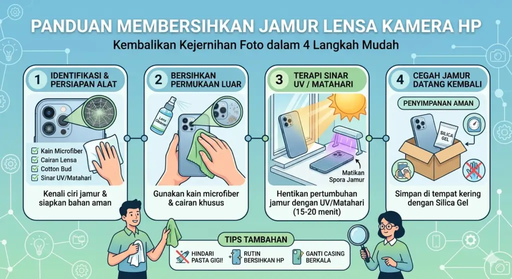 Cara Membersihkan Jamur pada Lensa Kamera HP