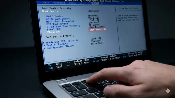 Laptop Tidak Bisa Detect Harddisk