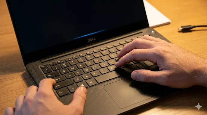 layar laptop hitam tapi masih nyala