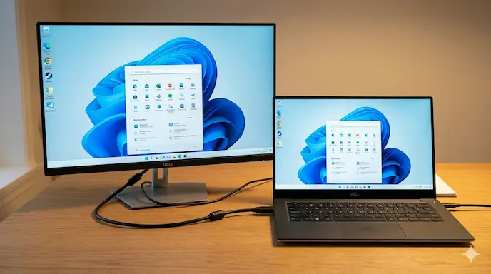 layar laptop hitam tapi masih nyala