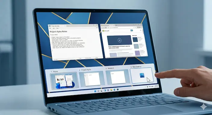 cara menggunakan Virtual Desktop