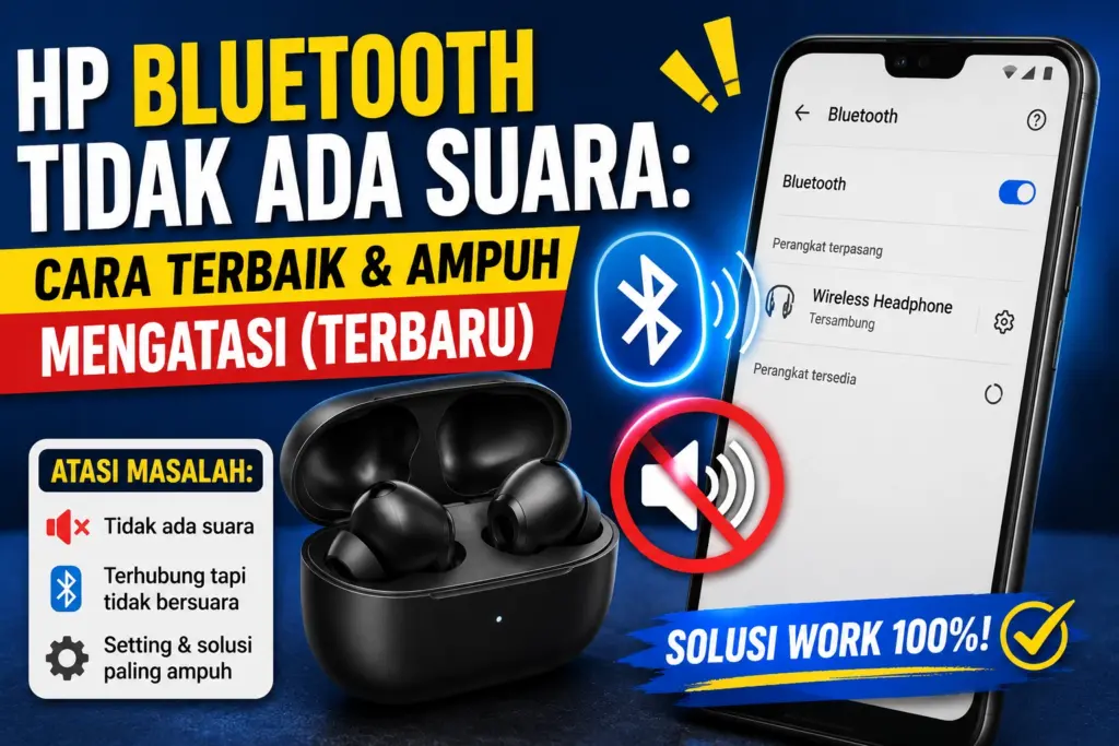 hp bluetooth tidak ada suara