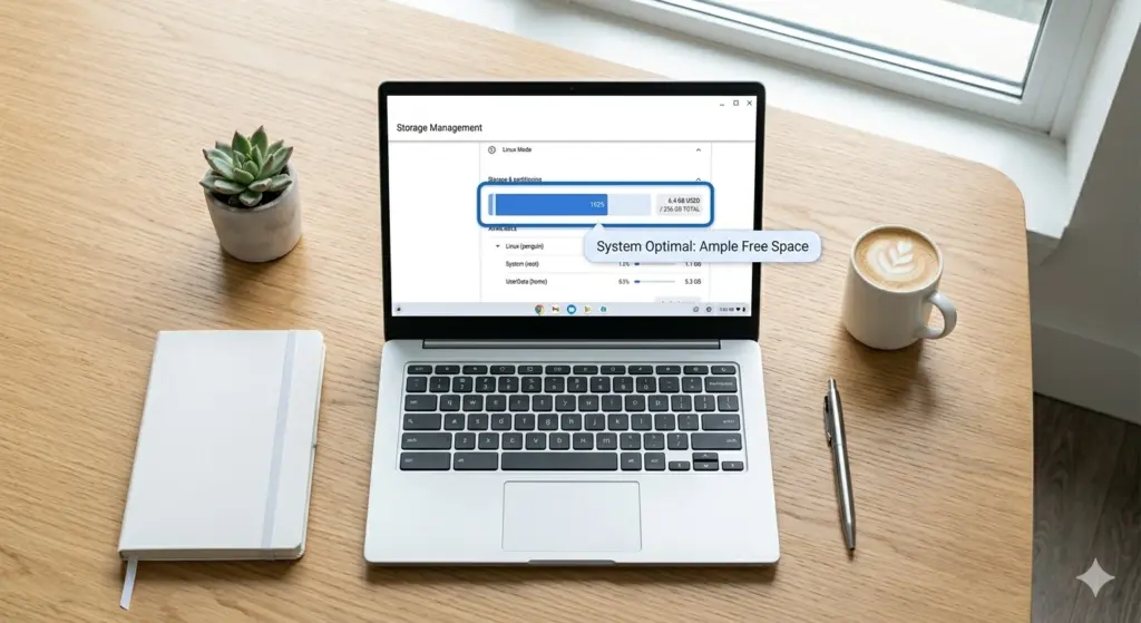 penyimpanan chromebook laptop
