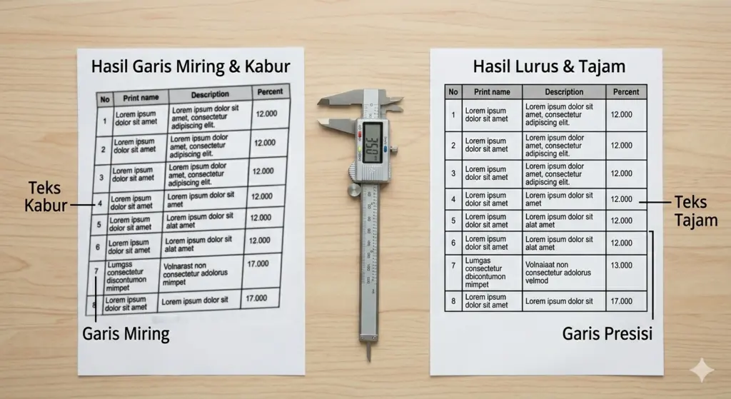 printer cetakan miring