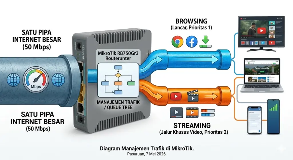mikrotik mangle browsing streaming