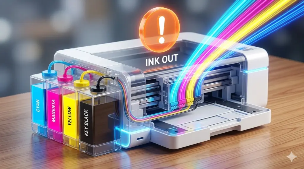 printer ink out reset ink level