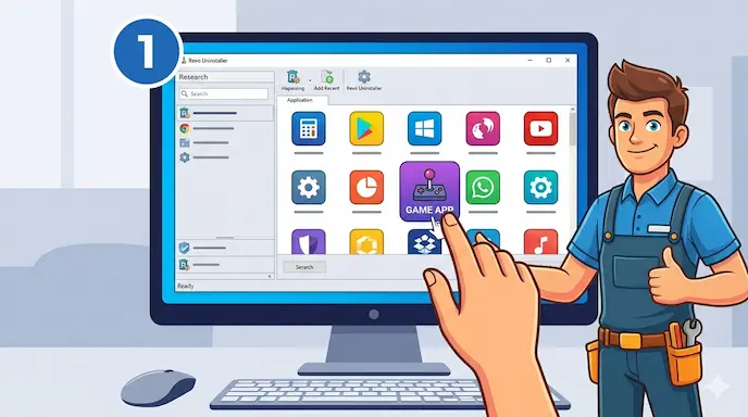 Menggunakan Revo Uninstaller