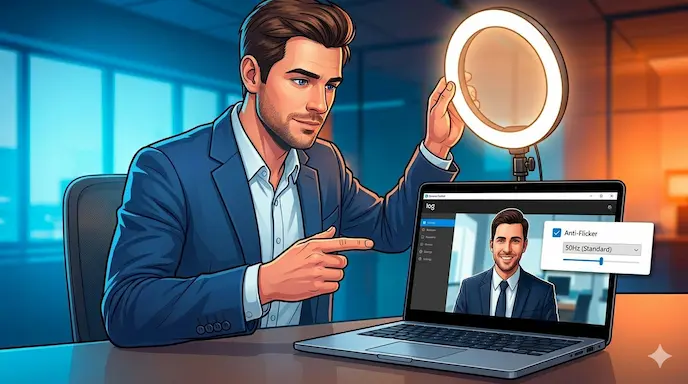 Mengatasi webcam berkedip