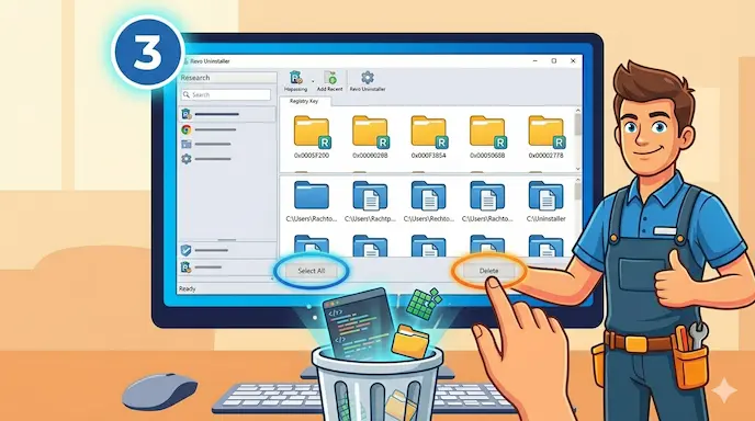 Menggunakan Revo Uninstaller