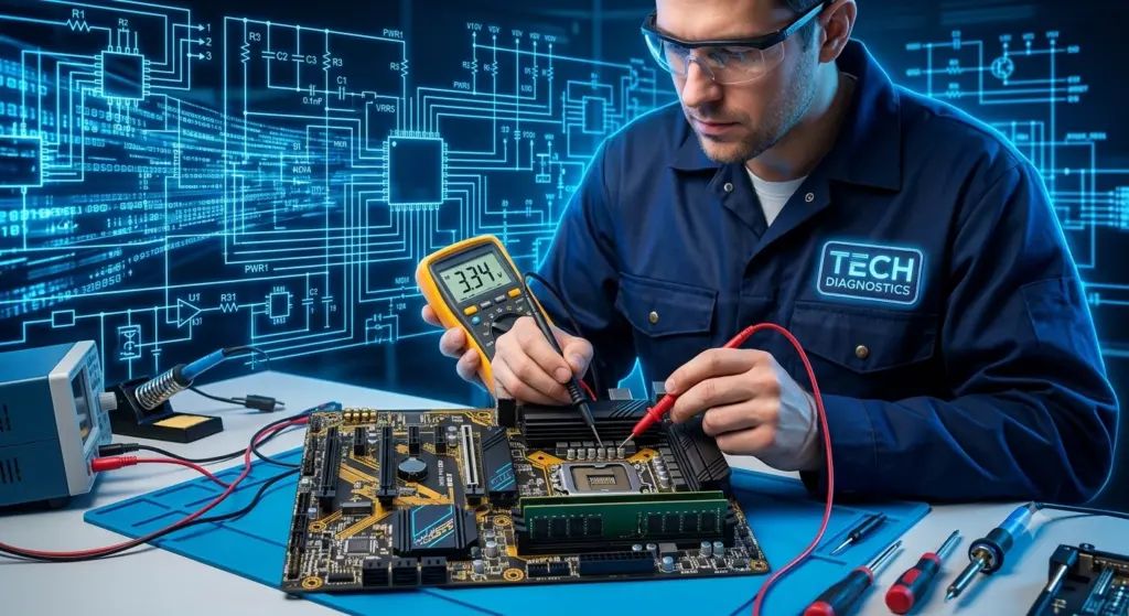 tanda motherboard pc rusak