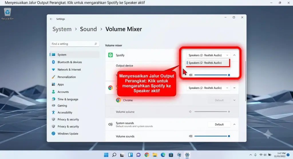 Spotify Tidak Mengeluarkan Suara