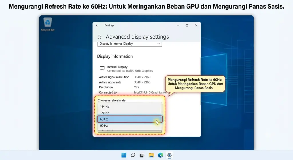 Layar Laptop Bergaris Akibat Panas