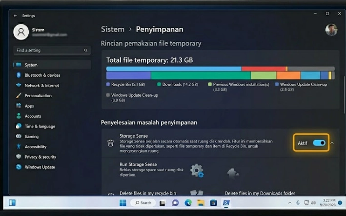 Storage Sense Windows 11
