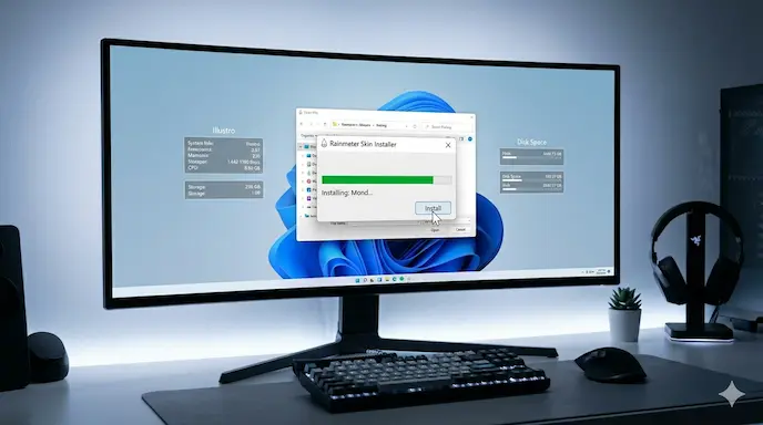 Cara Menggunakan Rainmeter untuk Windows Estetik dan Futuristik Terbaru 3 Cara menggunakan Rainmeter