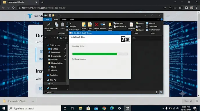 Windows cannot complete the extraction