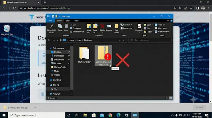 Windows cannot complete the extraction