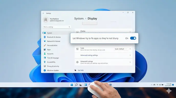 Aplikasi Windows blur