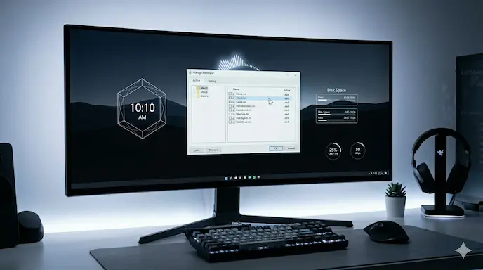 Cara Menggunakan Rainmeter untuk Windows Estetik dan Futuristik Terbaru 4 Cara menggunakan Rainmeter
