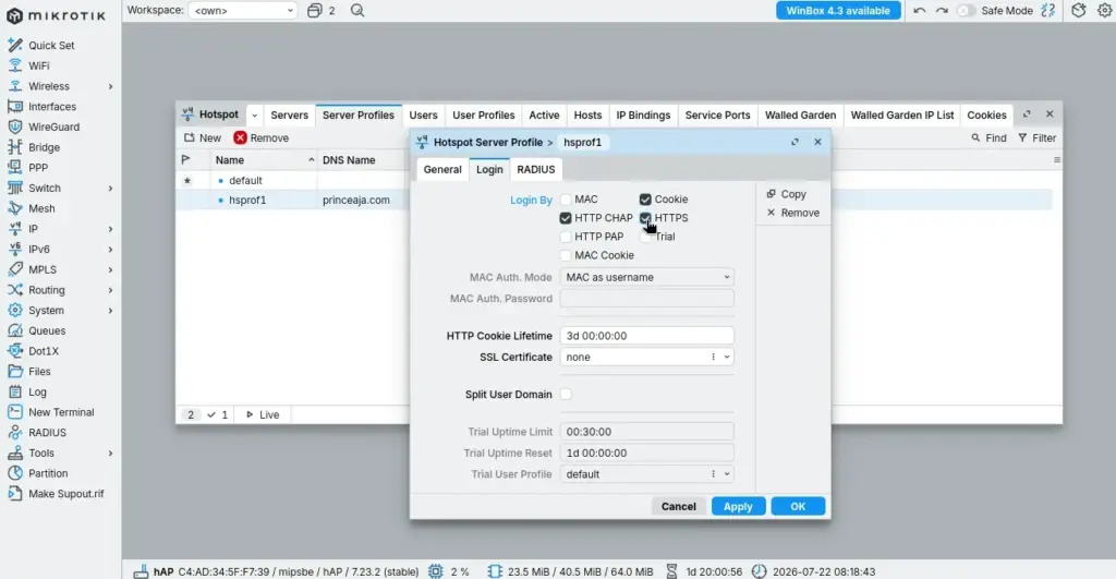 Hotspot Mikrotik