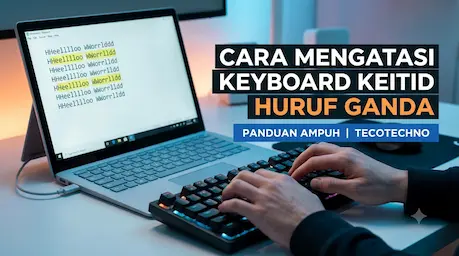 Keyboard Mengetik Huruf Ganda