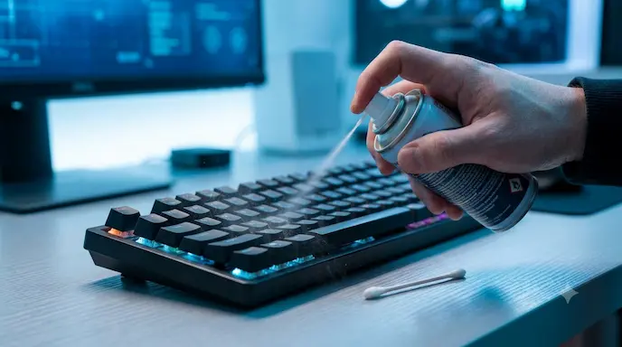 Keyboard Mengetik Huruf Ganda