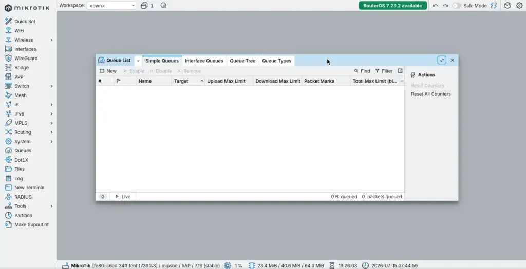 Bandwidth Mikrotik