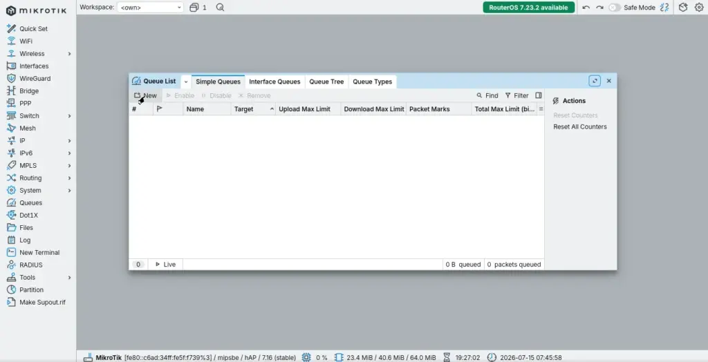 Bandwidth Mikrotik