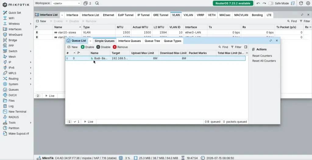 Bandwidth Mikrotik
