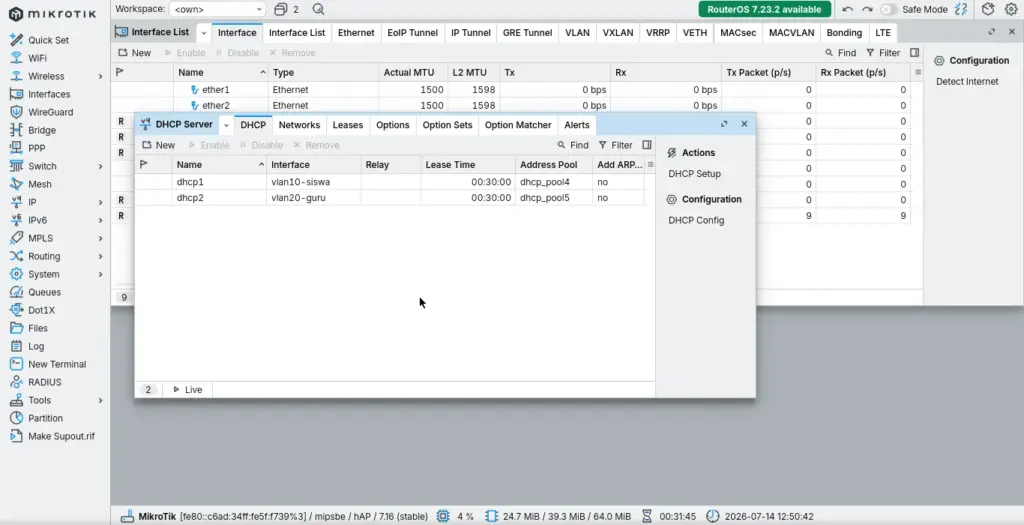 VLAN Mikrotik