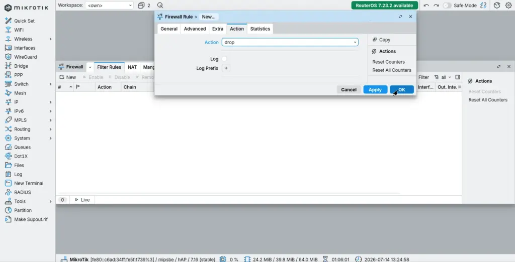 VLAN Mikrotik NAT